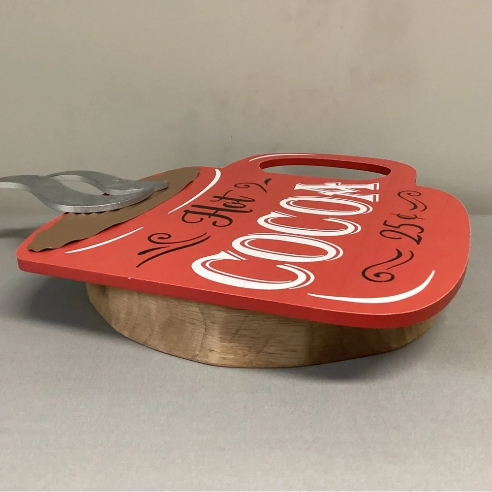 Hot Cocoa Wall Decor In Like New Condition - Colorful - Huge - Restaurant Sign - Picture 6 of 13